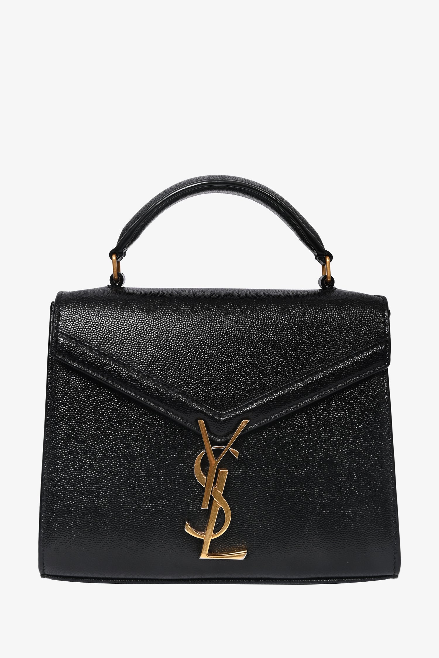 Cassandra mini top handle bag in grain de poudre embossed leather hotsell