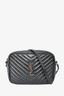 Saint Laurent Black Chevron 'Lou' Camera Bag