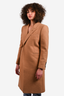 Saint Laurent Tan Camel Hair Single Breasted Coat Size 38