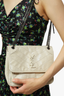 Saint Laurent White Crinkle Leather Baby Niki Shoulder Bag