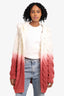 Saint Laurent White / Pink Tie Dye Open Hooded Cardigan Size XS