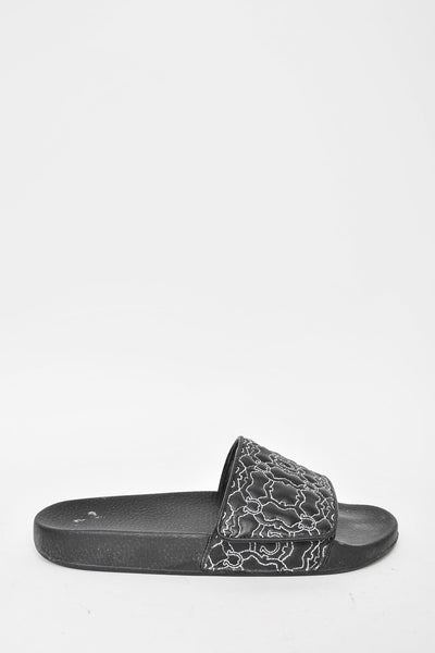 Black ferragamo slides hotsell