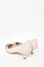 Salvatore Ferragamo Blush Leather Buckle Kitten Heels Size 8