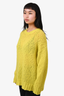 Samsoe Samsoe Acid Green Wool Blend 'Jeni' Crewneck Sweater Size S