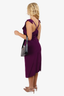 See By Chloe Purple Ruched Ruffle Dress Size 6