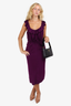 See By Chloe Purple Ruched Ruffle Dress Size 6