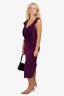 See By Chloe Purple Ruched Ruffle Dress Size 6