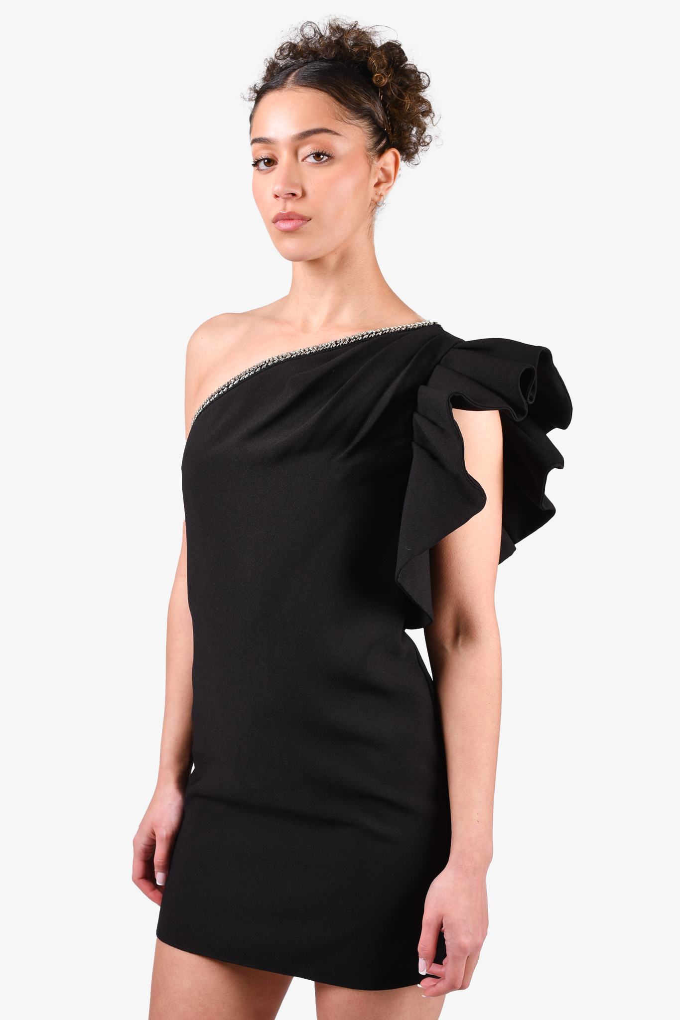 Self Portrait Black One Shoulder Dress Size 4 US Mine Yours