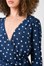 Sézane Blue Polka Dot Wrap Dress Size 38