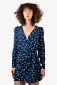 Sézane Blue Polka Dot Wrap Dress Size 38