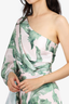 Significant Other Pink/Green Floral Print One-shoulder Dress Size 2