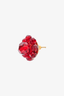 Simone Rocha Burgundy Daisy Crystal Stud Earrings