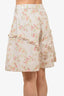 Simone Rocha Cream/Pink Floral Ruffle Shorts Size S