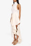 Solace London White Ruffle Tie Long Dress Size 4