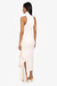 Solace London White Ruffle Tie Long Dress Size 4