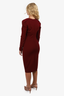 Stella McCartney Burgundy V-Neck Dress Size 40