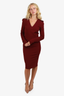 Stella McCartney Burgundy V-Neck Dress Size 40