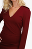 Stella McCartney Burgundy V-Neck Dress Size 40