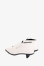 Stella McCartney White Leather Square Toe Mules Size 38.5