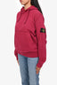 Stone Island Red Cotton Patch Hoodie Size L Mens