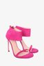 Stuart Weitzman Pink Suede Open Toe Sandals Size 8.5