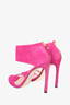 Stuart Weitzman Pink Suede Open Toe Sandals Size 8.5