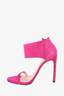 Stuart Weitzman Pink Suede Open Toe Sandals Size 8.5