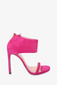 Stuart Weitzman Pink Suede Open Toe Sandals Size 8.5