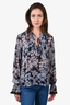 Temperley London Blue Printed "Lost at Sea" Blouse Size 6
