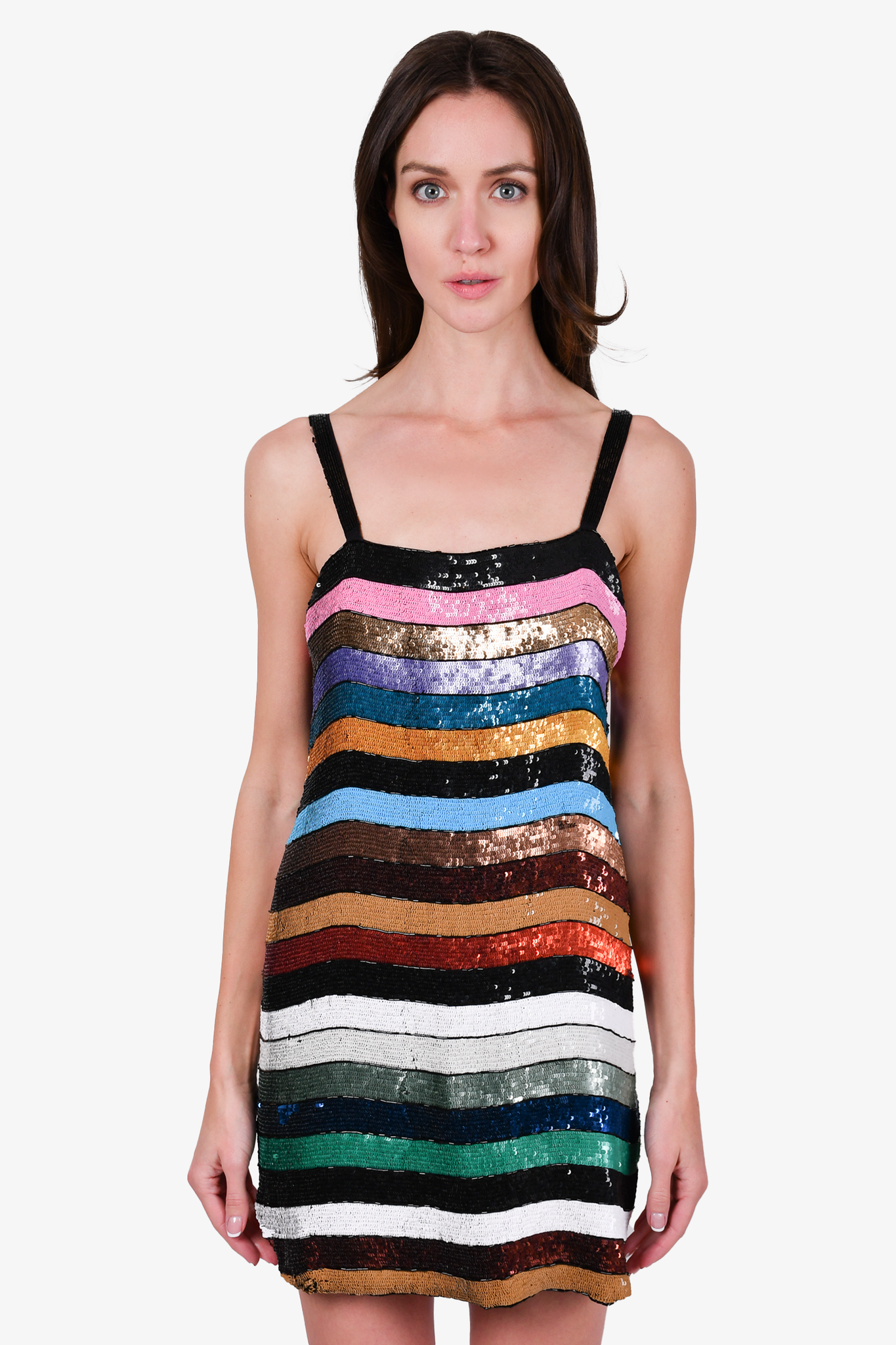 The Attico Multicoloured Sequin Mini Dress Size 2