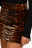 The Attico Velour Tiger Stripe Mini Skirt Size 42