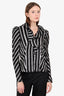 The Room Black/White Striped Jacket Size 4