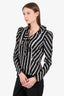 The Room Black/White Striped Jacket Size 4