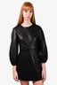 Tibi Black Faux Leather Mini Dress Size 0