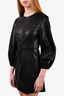 Tibi Black Faux Leather Mini Dress Size 0