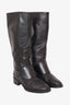 Tod's Black Leather Lace-Up Boots Size 38.5