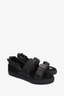 Toga Pulla Black Leather Buckled Flat Sandals Size 38