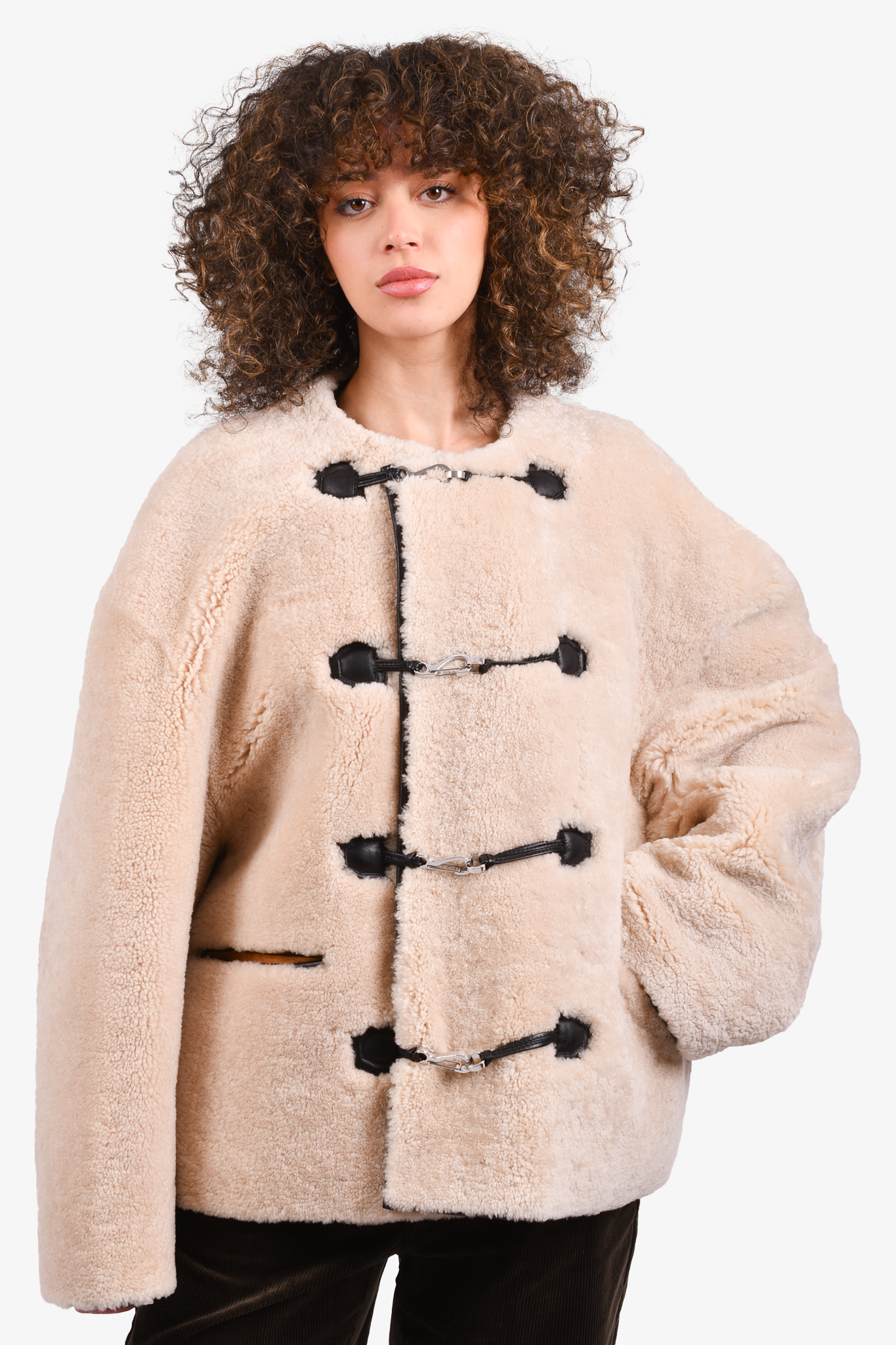 Shearling on sale teddy jacket