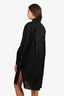 Toteme Black Oversized Button-up Shirt Dress Size S