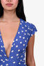 Tularosa White/Blue Polka Dot 'Sid' Wrap Dress Size XS