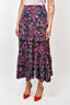 Ulla Johnson Purple/Pink Ruffle Maxi Skirt Size 0