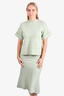 VVB Victoria Beckham Green Top + Midi Skirt Set Size XS