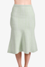 VVB Victoria Beckham Green Top + Midi Skirt Set Size XS