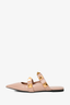 Valentino Beige Leather Rockstud Slip On Pointed Flats Size 36.5