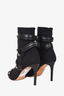 Valentino Black Cage Rockstud Sock Heeled Boots Size 37.5