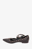 Valentino Black Leather Rockstud Flats Size 40