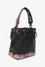 Valentino Black Leather Studded Bucket Bag with Pouch