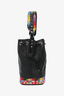 Valentino Black Leather Studded Bucket Bag with Pouch