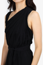 Valentino Black Silk Rushed Sleeveless Dress Size 6