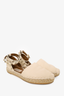 Valentino Cream Leather Rockstud Espadrilles Size 34